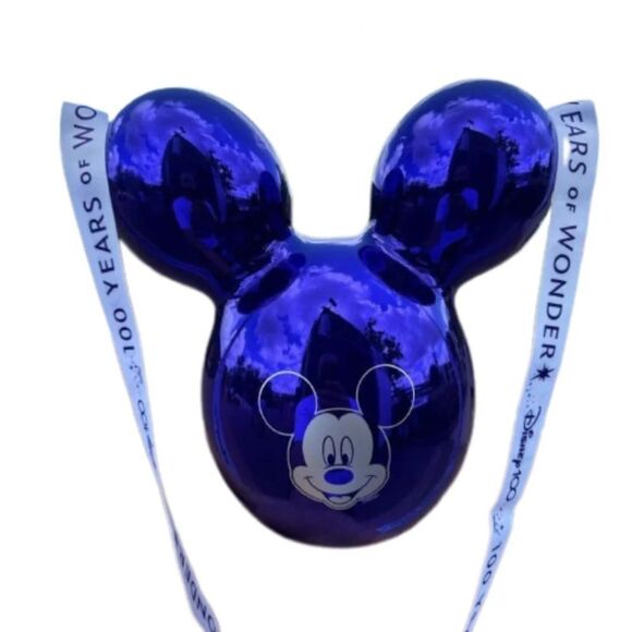 DISNEY 100 YEARS OF WONDER MICKEY BALLOON POPCORN BUCKET WITH LANYARD NEW - Picture 7 of 7